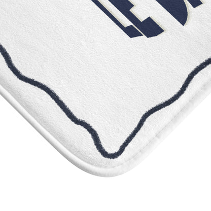Le Bain Crisp WHITE Bath Mat | White French Bathroom Mat