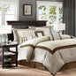 7 Piece Comforter Set - Taupe/Brown King