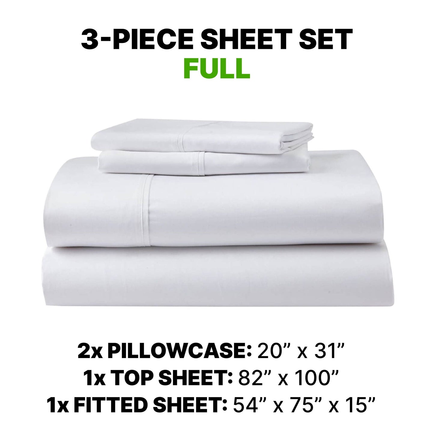Sheet Set Luxurious Supima, Wrinkle Resistant, Breathable, With 2 Ghostgrip Band