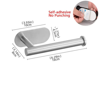 Wall-Mounted Toilet Paper Holder with Shelf - Aluminum Alloy Rustproof Bathroom Roll Holder