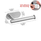 Wall-Mounted Toilet Paper Holder with Shelf - Aluminum Alloy Rustproof Bathroom Roll Holder