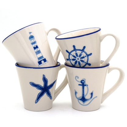 Ahoy Assorted Mugs Set of 4