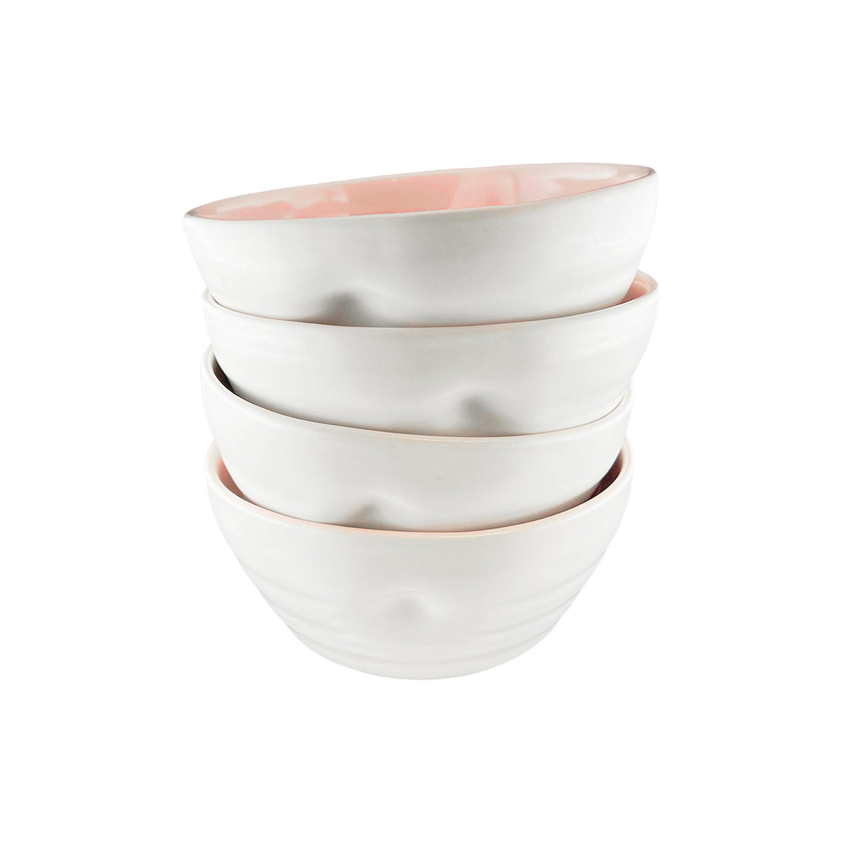 Pinch Pink Stoneware 16 Piece Dinnerware Set, Service For 4
