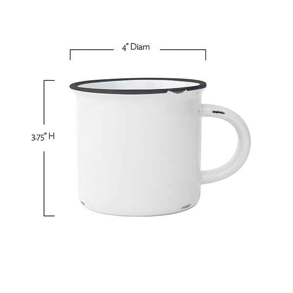 Tinware Mug in Teal - Set of 4