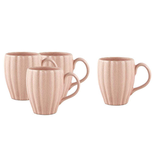 Lafayette Blush Stoneware Coffee Mug, Set of 4