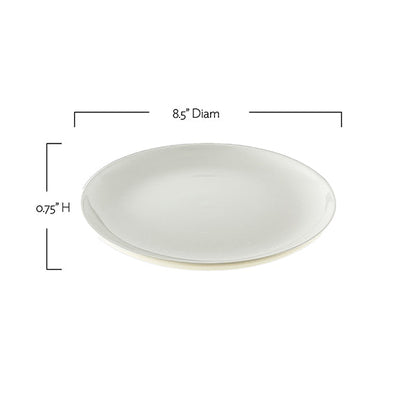 Shell Bisque Grey Porcelain 4 Piece Dinnerware Set, Service For 1