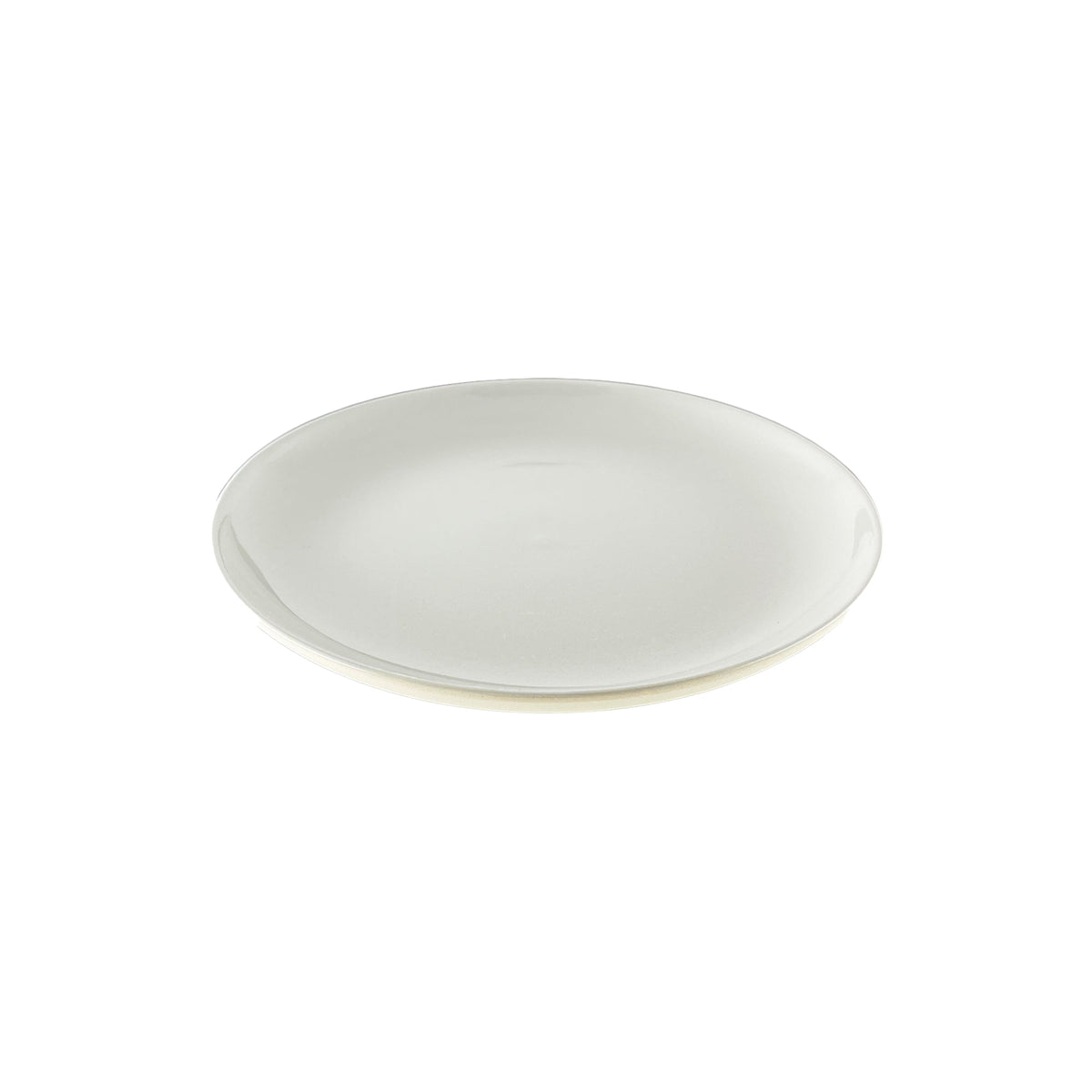 Shell Bisque Grey Porcelain 4 Piece Dinnerware Set, Service For 1