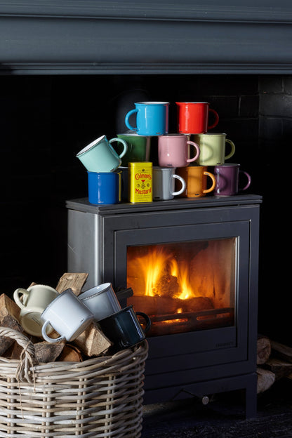 Tinware Mug in Teal - Set of 4