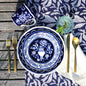 Blue Garden 4 Piece Hand-painted Salad Plates