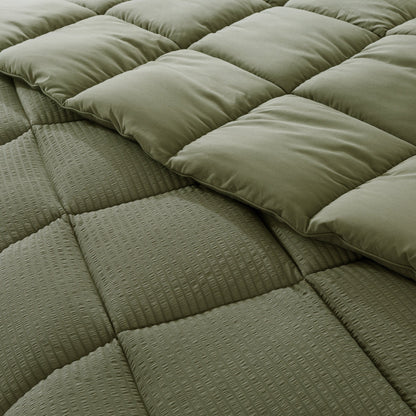 Kasentex Reversible All-Season Comforter Twin/Queen/King - Cozy Down Alternative Bedding