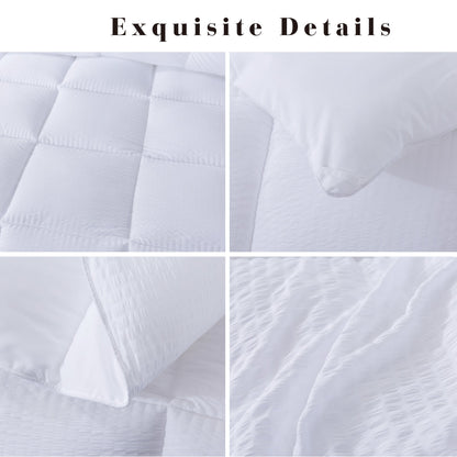 Kasentex Reversible All-Season Comforter Twin/Queen/King - Cozy Down Alternative Bedding
