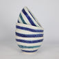 Menorca 4 Piece Cereal Bowl Set - Blue and Turquoise Stripe