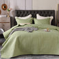 European-Style Quilted Bed Cover Three-Piece Tatami Double-Sided Minimalist Pure Color Bedspread Quiltedtextiles Bed Sheets Rural Large Kang Mat