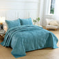 Export High-Grade Flannel Three-Piece Bed Cover Set Milk Fiber European Quilted Quilted Bed Sheet One Side Velvet One Side Pure Cotton