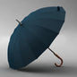 16 Bones Wooden Handle Classy Retro Style Gentleman Minimalist Umbrella