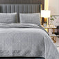 Export High-Grade Flannel Three-Piece Bed Cover Set Milk Fiber European Quilted Quilted Bed Sheet One Side Velvet One Side Pure Cotton