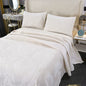 Export High-Grade Flannel Three-Piece Bed Cover Set Milk Fiber European Quilted Quilted Bed Sheet One Side Velvet One Side Pure Cotton