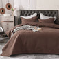 European-Style Quilted Bed Cover Three-Piece Tatami Double-Sided Minimalist Pure Color Bedspread Quiltedtextiles Bed Sheets Rural Large Kang Mat
