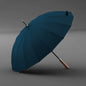 16 Bones Wooden Handle Classy Retro Style Gentleman Minimalist Umbrella