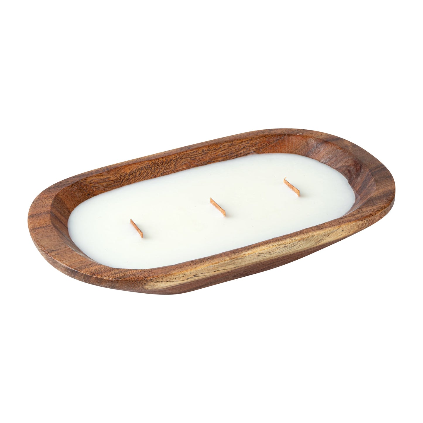 Coco Casa Handmade Wood Bowl Candle - Vanilla - 9" x 5 1/2" x 2" - 1 count box