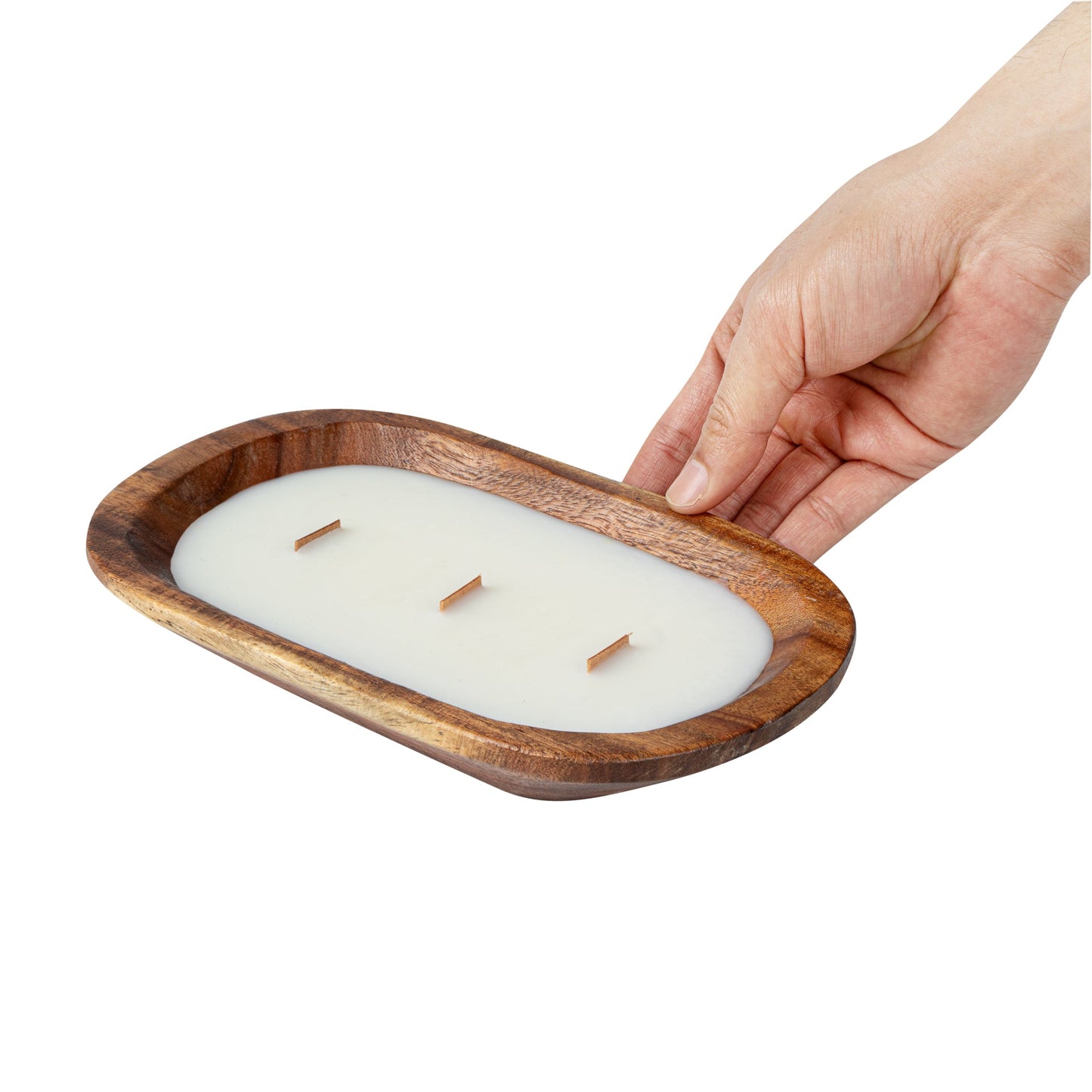 Coco Casa Handmade Wood Bowl Candle - Vanilla - 9" x 5 1/2" x 2" - 1 count box