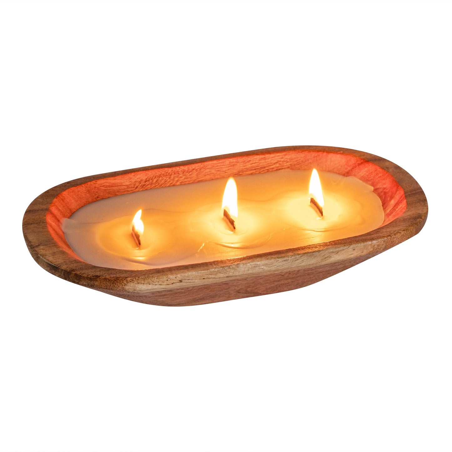 Coco Casa Handmade Wood Bowl Candle - Vanilla - 9" x 5 1/2" x 2" - 1 count box