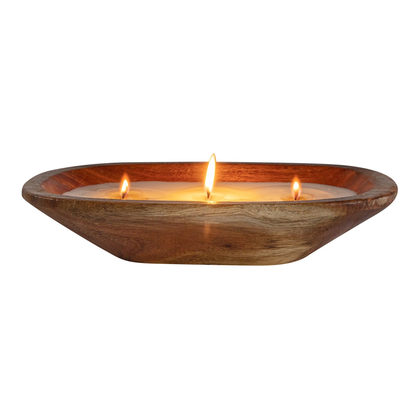 Coco Casa Handmade Wood Bowl Candle - Vanilla - 9" x 5 1/2" x 2" - 1 count box