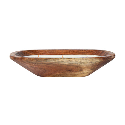 Coco Casa Handmade Wood Bowl Candle - Vanilla - 9" x 5 1/2" x 2" - 1 count box