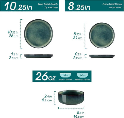 Ceramic Dinnerware Set For Four Plates And Bowls