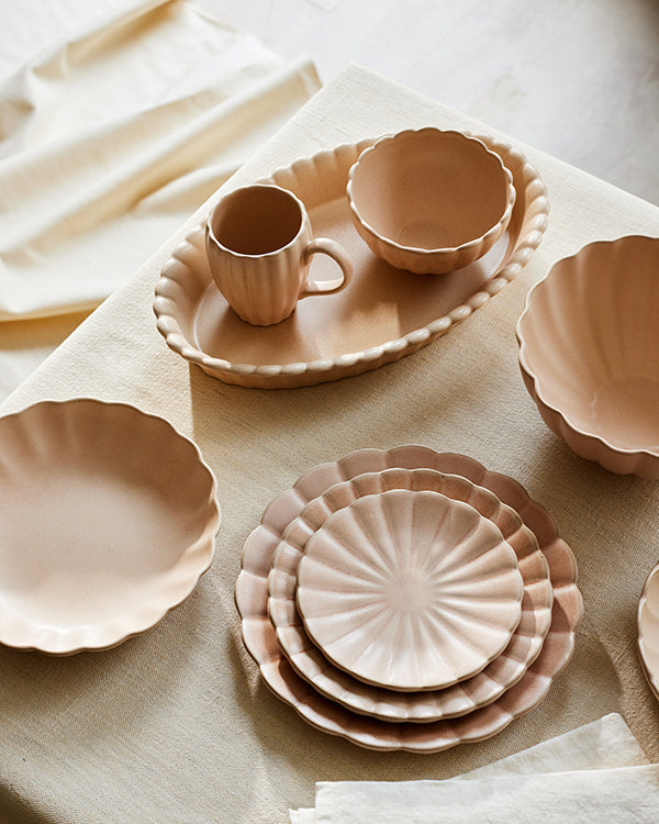 Lafayette Blush Stoneware Coffee Mug, Set of 4