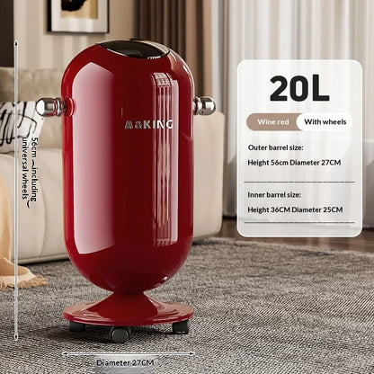 Waste Bins Swing Lid Trash Can Wheeled High Capacity Stylish Home Kitchen Living Room Bedroom Garbage Bin Trash Can Furniture