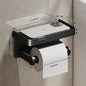 Wall-Mounted Toilet Paper Holder with Shelf - Aluminum Alloy Rustproof Bathroom Roll Holder