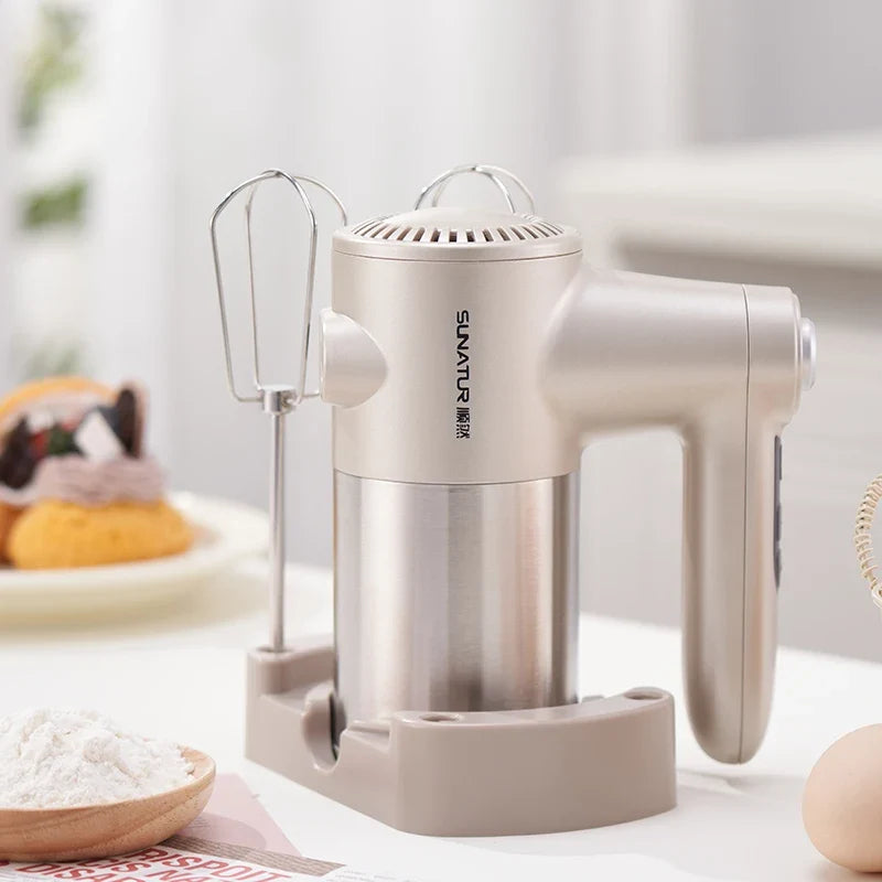 SUNATUR 400W wireless Hand Mixer charging DC Egg Cake Beater Cream Cookies Bakery electric handheld Kitchen blender machine
