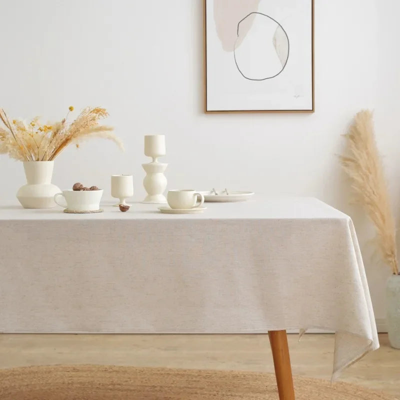 Ruffled Linen Tablecloth | Luxury Table Cover