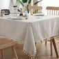 Ruffled Linen Tablecloth | Luxury Table Cover