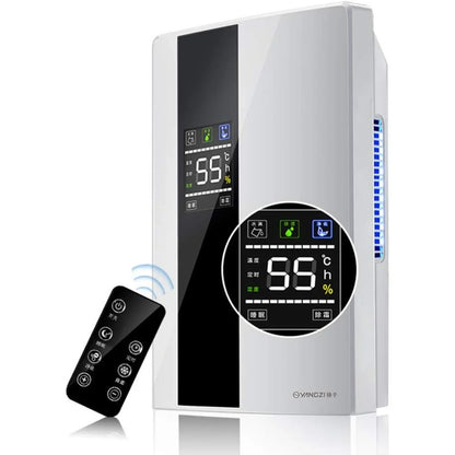 Remote Intelligent Dehumidifier with 2.2L/0.58 Gallons Water Tank for Home, Basement,Quiet Air Dryer Machine (24.5*13.5*37.5cm)