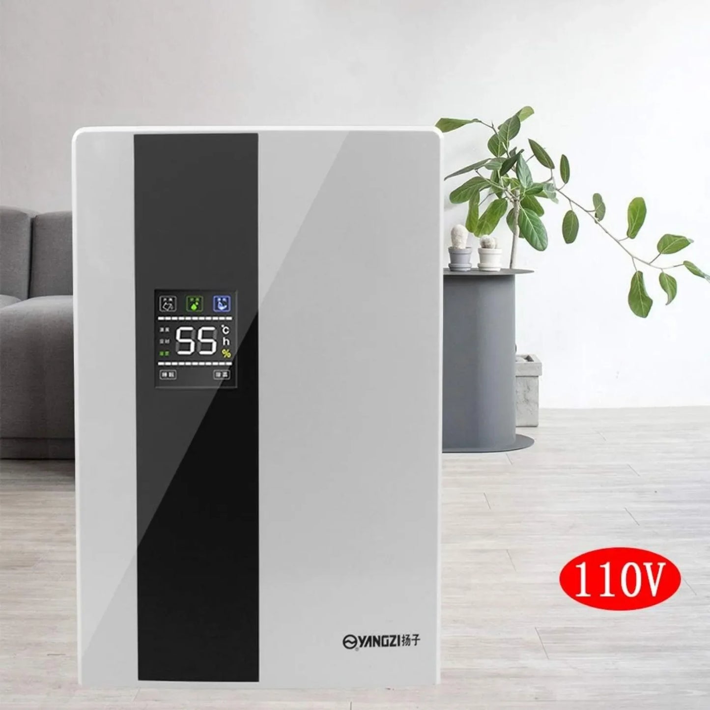 Remote Intelligent Dehumidifier with 2.2L/0.58 Gallons Water Tank for Home, Basement,Quiet Air Dryer Machine (24.5*13.5*37.5cm)