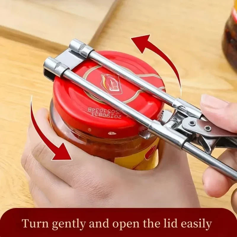 Adjustable Stainless Steel Jar & Bottle Opener