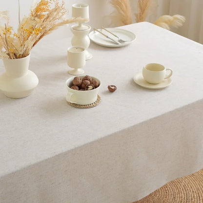 Ruffled Linen Tablecloth | Luxury Table Cover