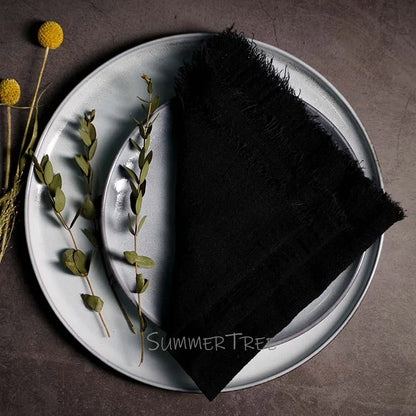 10pcs Large Napkins 41x41cm Rustic Cotton Gauze  Napkin Muslin Tea Towel Dinner Retro Cheesecloth Wedding Party Linen Decor