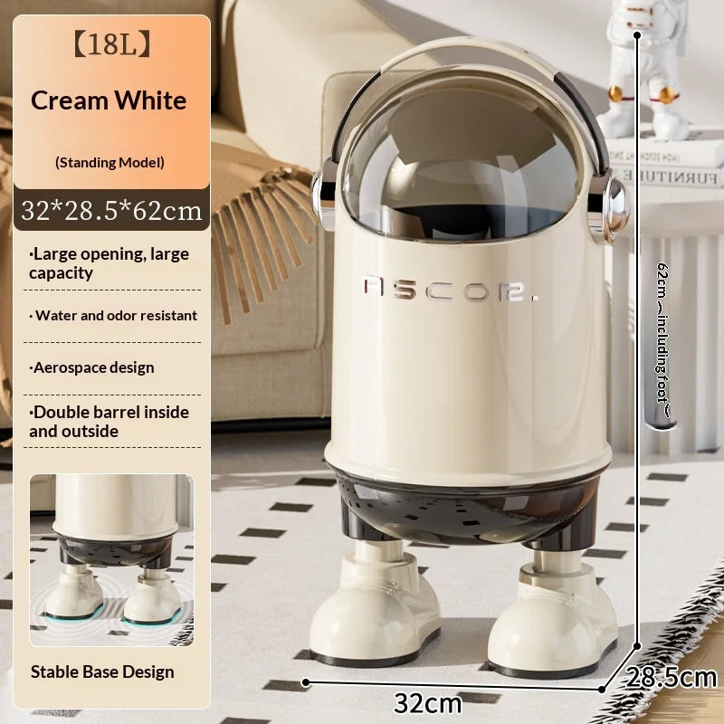 Touchless Sensor Trash Can Stainless Steel Premium Large Capacity Garbage Bin Kitchen Bathroom Bedroom Living Room Maison