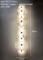 Natural Marble LED Wall Lamp Copper Luxury Novelty Lighting Sconce For Bedroom Living Dining Room Wall Decor Modern Art Design