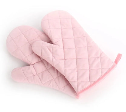 Non Slip Heat Proof Oven Glove | Polyester Cotton Microwave Protector for Baking and BBQ