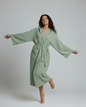 Organic Turkish Cotton Waffle Bathrobe – Lightweight Spa Robe for Men & Women