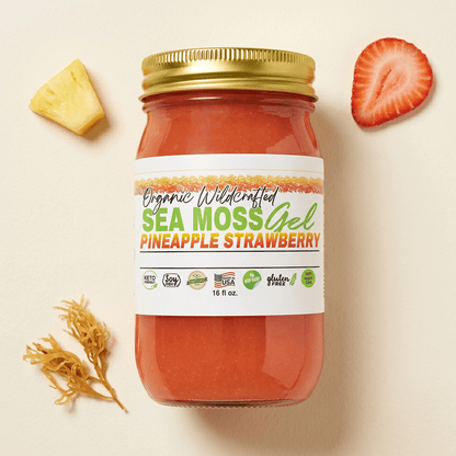 Sea Moss Gel - Strawberry Pineapple Flavor 16oz