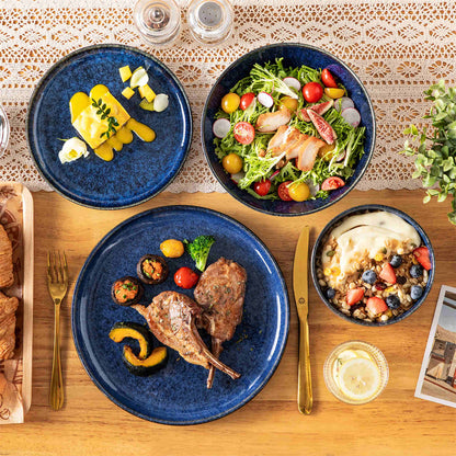 Starry Lipped-Edge 24 Piece Dinnerware Set