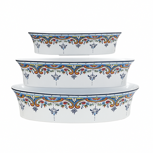 Zanzibar Oven to Table  Stoneware Oval Baking Dishes , Set of 3