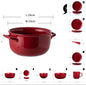 Luxury Red Glaze Ceramic Dinner Sets Kitchen Utensils Porcelain Salad Serving Plate Dish Bowl Restaurant Dining Table Home Decor