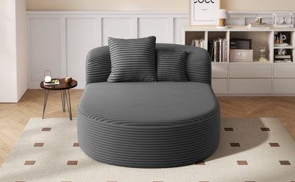 Modern Chaise Lounge Sofa Boneless Couch 51.6" Sofa Bed