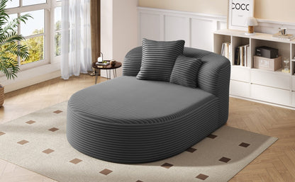 Modern Chaise Lounge Sofa Boneless Couch 51.6" Sofa Bed